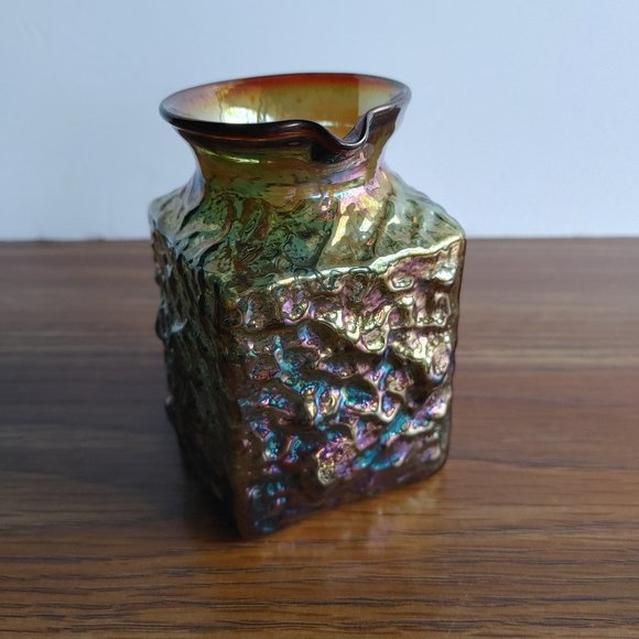 Vintage Pilgrim Glass Carnival/Art Glass Cream Pitcher "Nugget" Pattern - Picture 4 of 9